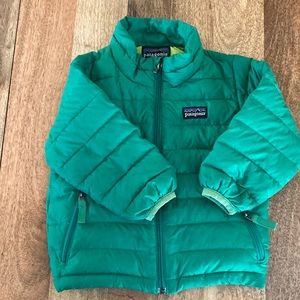 Patagonia toddler down jacket green size 12 months